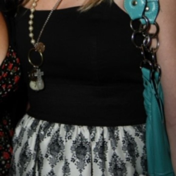 Empire Waist Black & White Dress. Mini length. - Picture 10 of 10